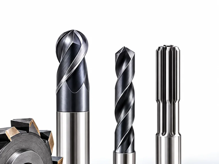 Illustrative arrangement of drill and cutting tools